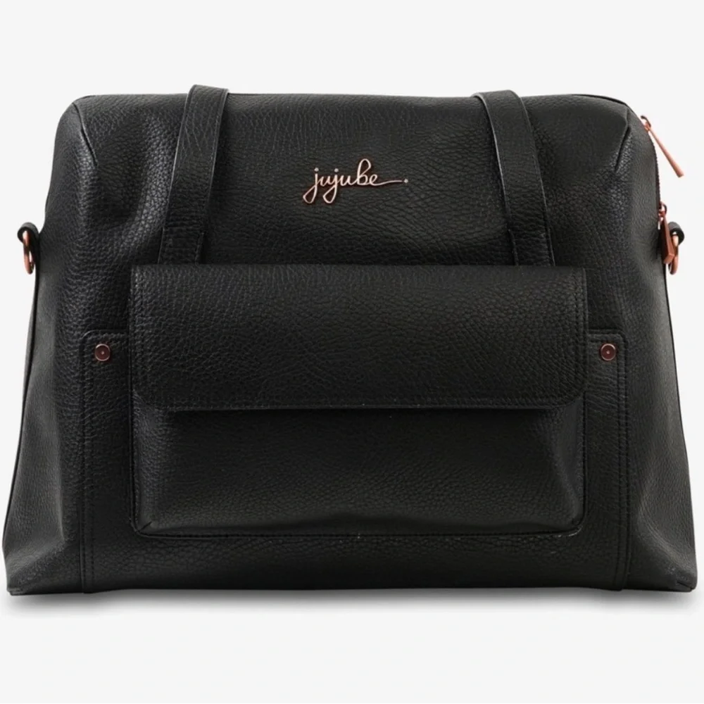 Jujube Wherever Weekender black vegan leather diaper bag